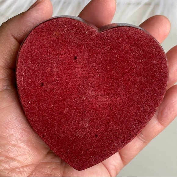 Heart Shape Jewelry Box Trinket Silver Cover - Picture 4 of 11